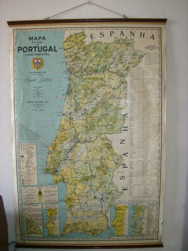 Mapa escolar de Portugal continental