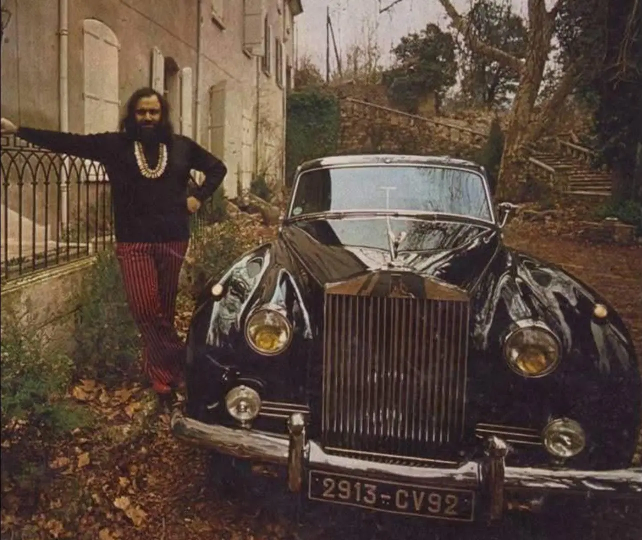 Musician Demis Roussos with his Rolls Royce - c1976.webp