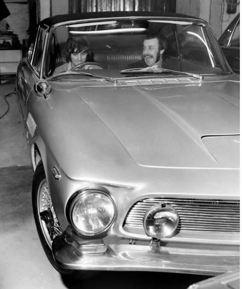 Footballer George Best and his new car - an ISO Rivolta..webp